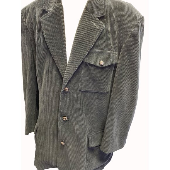 Nick It Men's Black Corduroy Blazer / Sports Coat Size XL SKu 4846 - Picture 2 of 9